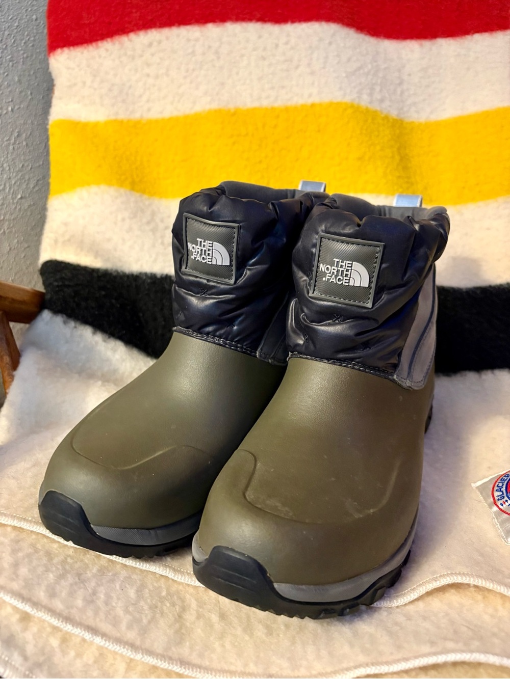 The North Face Black and Gray Insulated Slip-On Boots